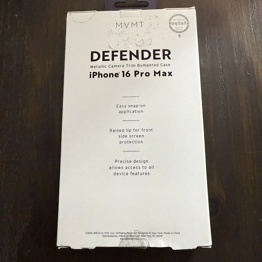 MVMT iPhone 16 Pro Max Defender Magnetic Case With MagSafe Navy Blue Clear New